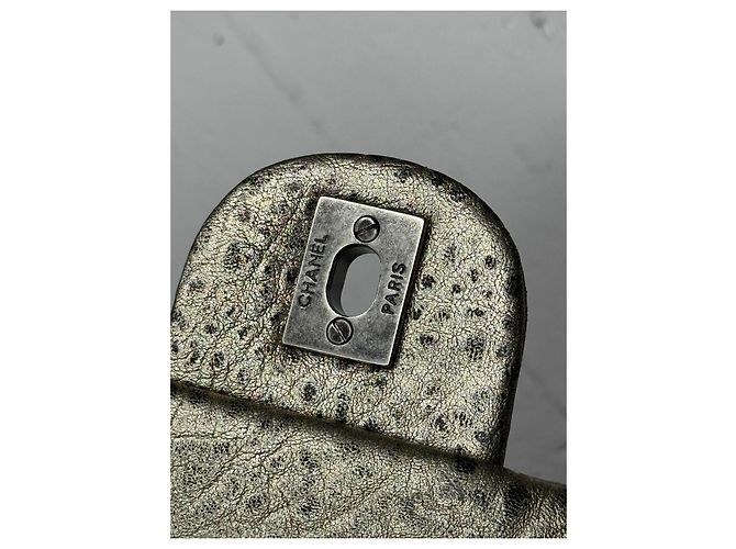 Chanel Le Marais Flap Agnello Metallizzato Metallico - vista 14