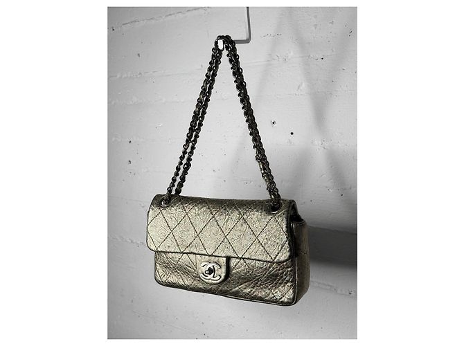 Chanel Le Marais Flap Agnello Metallizzato Metallico - vista 2