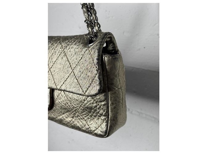 Chanel Le Marais Flap Agnello Metallizzato Metallico - vista 6