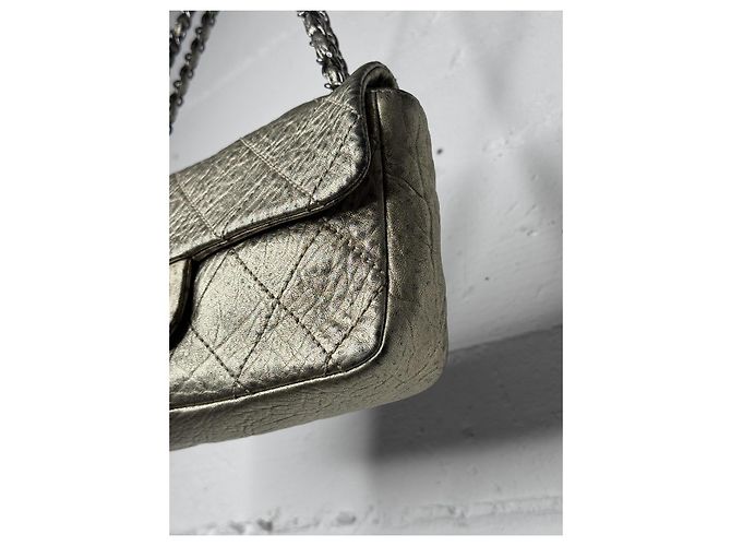 Chanel Le Marais Flap Agnello Metallizzato Metallico - vista 7