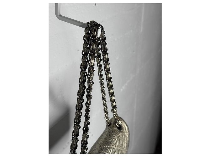 Chanel Le Marais Flap Agnello Metallizzato Metallico - vista 9
