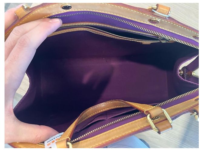 Louis Vuitton Alma BB Monogram Vernis Porpora - vista 5