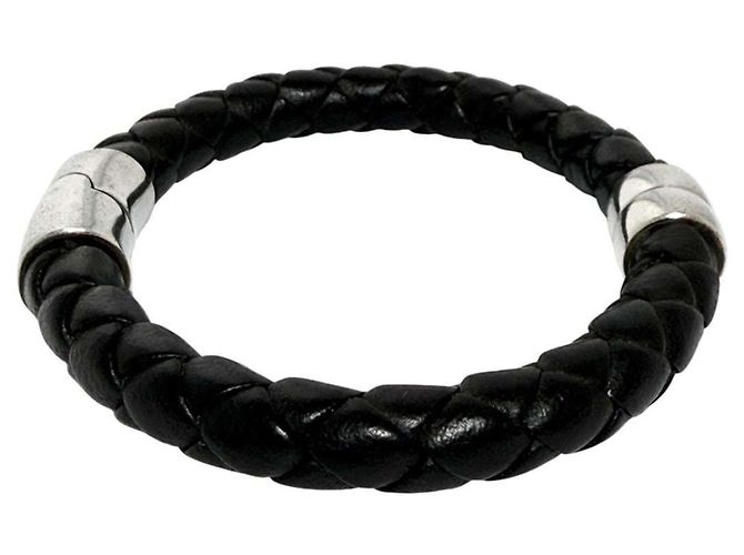 Bracciale in pelle Intrecciato da uomo Bottega Veneta - vista 3