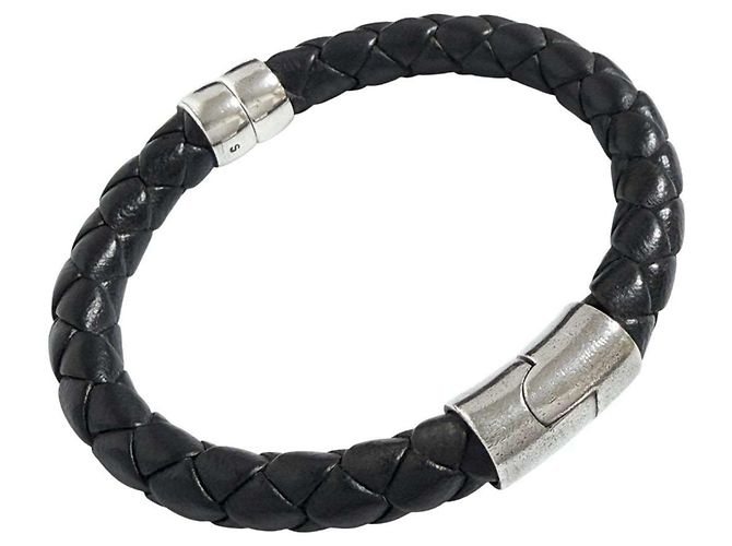 Bracciale in pelle Intrecciato da uomo Bottega Veneta - vista 5