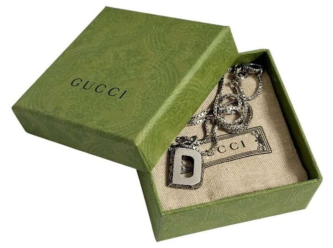 Collana con pendente Alphabet D unisex Gucci - vista 10