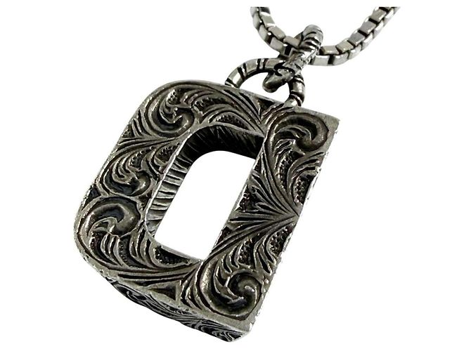 Collana con pendente Alphabet D unisex Gucci - vista 2