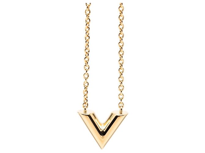 Collana con pendente Louis Vuitton Essential V Chain D'oro - vista 2