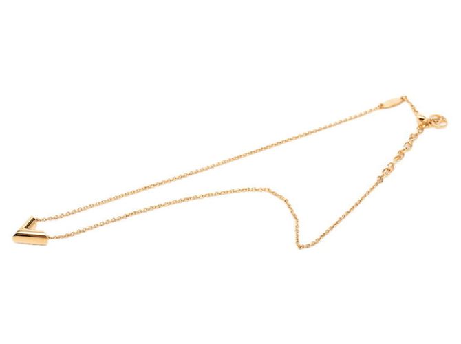 Collana con pendente Louis Vuitton Essential V Chain D'oro - vista 3