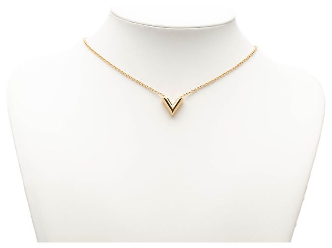 Collana con pendente Louis Vuitton Essential V Chain D'oro - vista 7