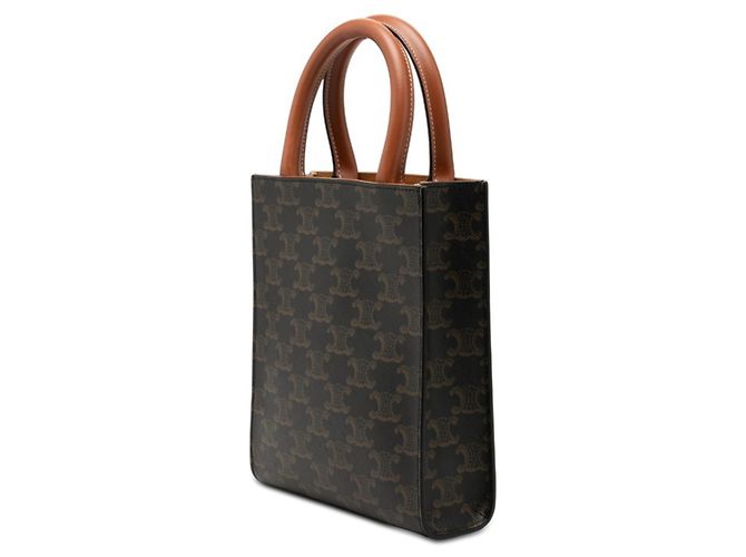 Céline Celine Triomphe Vertical Mini Cabas Handtasche Braun - Ansicht 2
