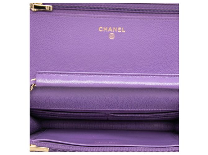 Bolso de Hombro Chanel Coco Mark Matelassé Chain Dorado Púrpura - vista 4
