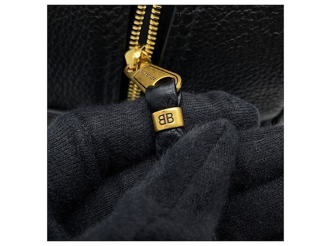 Borsa a spalla in pelle nera Balenciaga Nero - vista 12