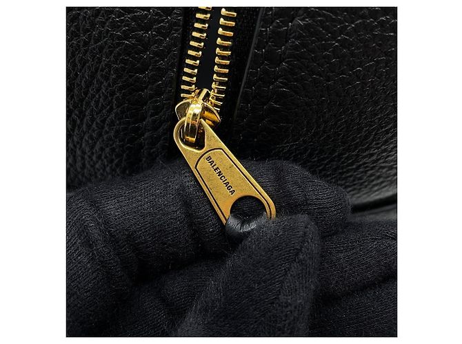 Borsa a spalla in pelle nera Balenciaga Nero - vista 13