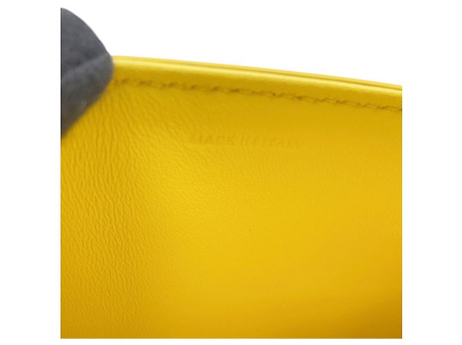 Céline Borsa a tracolla Celine Teen Triomphe in pelle Giallo - vista 16