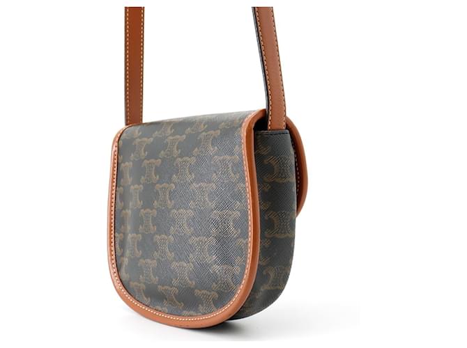 Céline Borsa a Spalla Celine Mini Besace Triomphe Marrone - vista 2