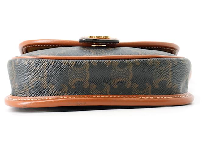 Céline Borsa a Spalla Celine Mini Besace Triomphe Marrone - vista 3