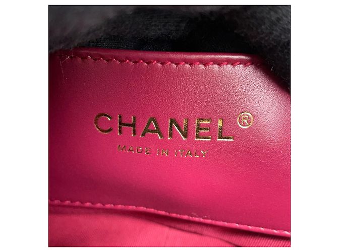 Borsa a tracolla Chanel in pelle di agnello nera Nero - vista 14