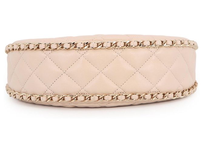 Borsa a Spalla con Catena Chanel Matelassé Small Hobo Beige - vista 3
