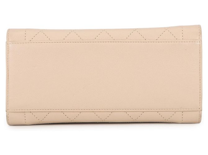 Borsa a tracolla con catena in pelle beige Chanel - vista 3