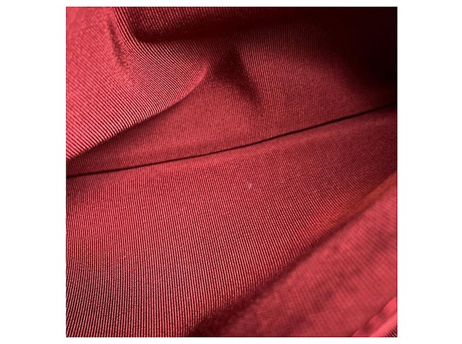 Borsa a tracolla Chanel in agnello rosso - vista 10