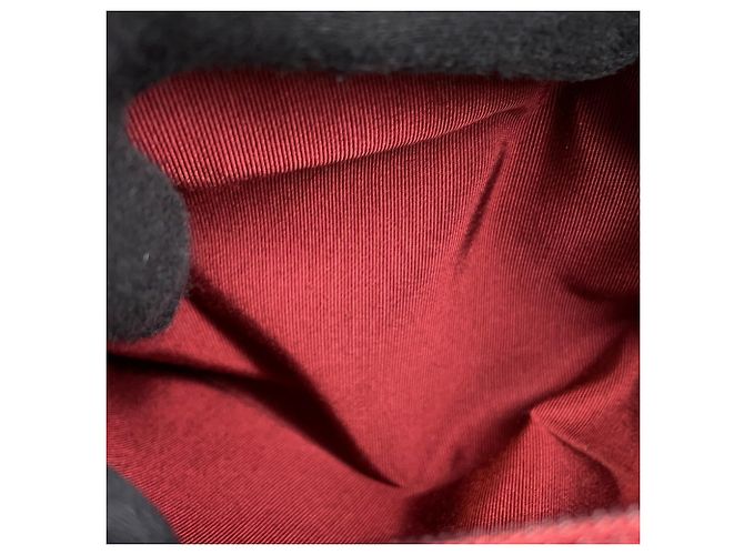 Borsa a tracolla Chanel in agnello rosso - vista 11