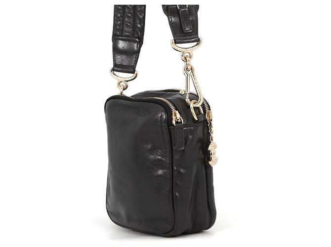 Chanel Schultertasche aus schwarzem Leder - Ansicht 2
