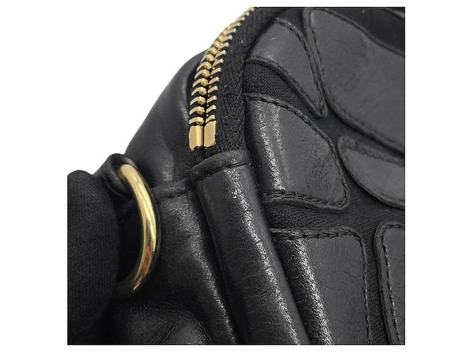 Chanel Schultertasche aus schwarzem Leder - Ansicht 7