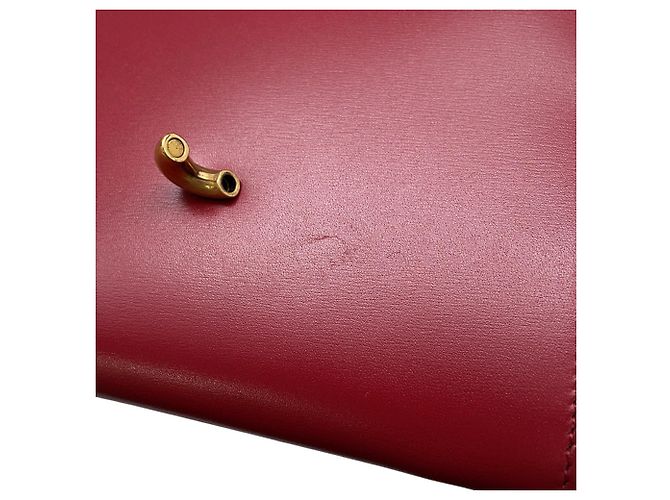 Portafoglio a tracolla con catena Yves Saint Laurent Rosso - vista 10
