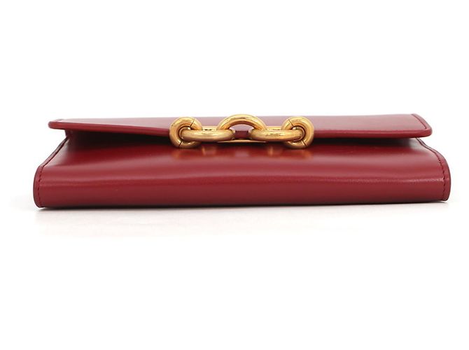 Portafoglio a tracolla con catena Yves Saint Laurent Rosso - vista 3