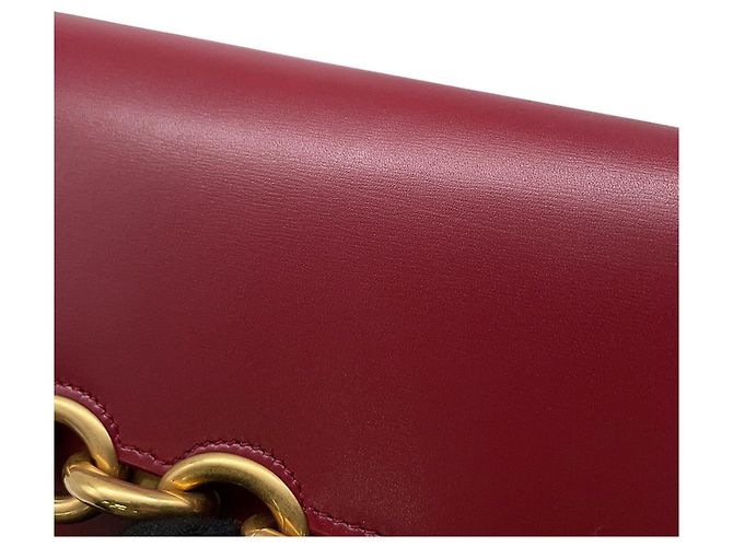 Portafoglio a tracolla con catena Yves Saint Laurent Rosso - vista 9