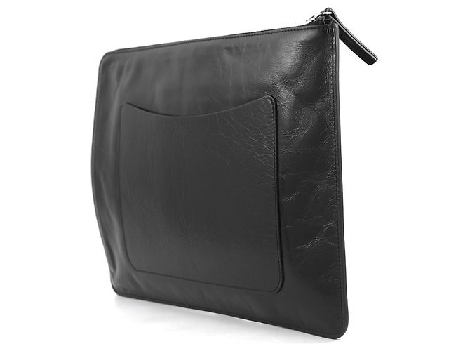Clutch Chanel in pelle nera Nero - vista 2