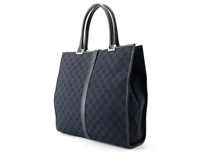 Borsa Tote Gucci GG Canvas Nero - vista 2