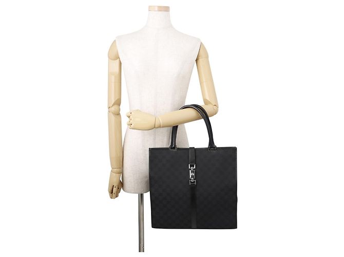 Borsa Tote Gucci GG Canvas Nero - vista 4