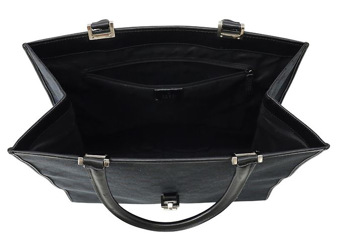 Borsa Tote Gucci GG Canvas Nero - vista 5