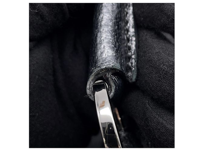 Borsa tote Gucci nera in tela GG e pelle Nero - vista 13