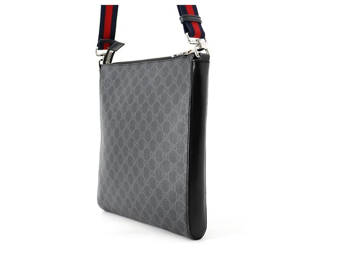 Bolso bandolera Gucci GG Supreme Courier Negro Roja Azul - vista 2