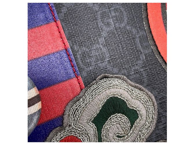 Bolso bandolera Gucci GG Supreme Courier Negro Roja Azul - vista 7