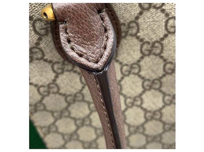 Borsa duffle Gucci GG Supreme Ophidia Savoy Beige - vista 10