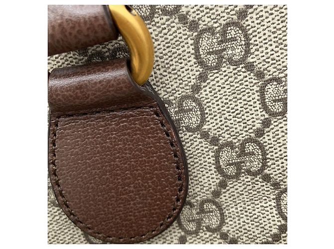 Borsa duffle Gucci GG Supreme Ophidia Savoy Beige - vista 8
