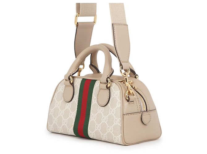 Borsa a mano Gucci Ophidia GG Supreme in pelle Beige - vista 2