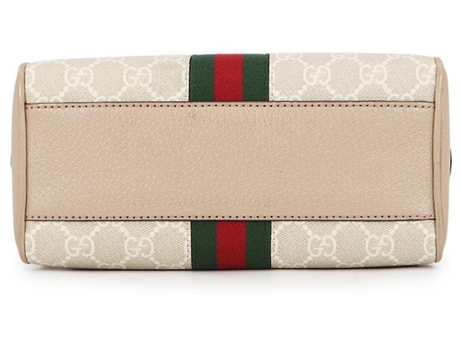 Borsa a mano Gucci Ophidia GG Supreme in pelle Beige - vista 3