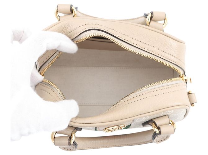 Borsa a mano Gucci Ophidia GG Supreme in pelle Beige - vista 6