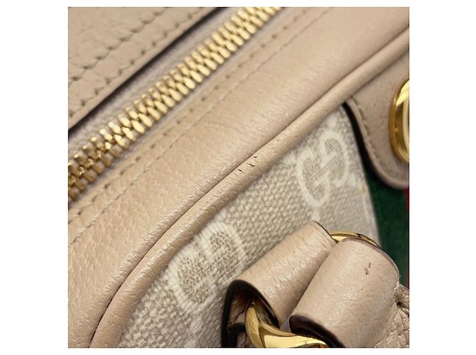 Borsa a mano Gucci Ophidia GG Supreme in pelle Beige - vista 8