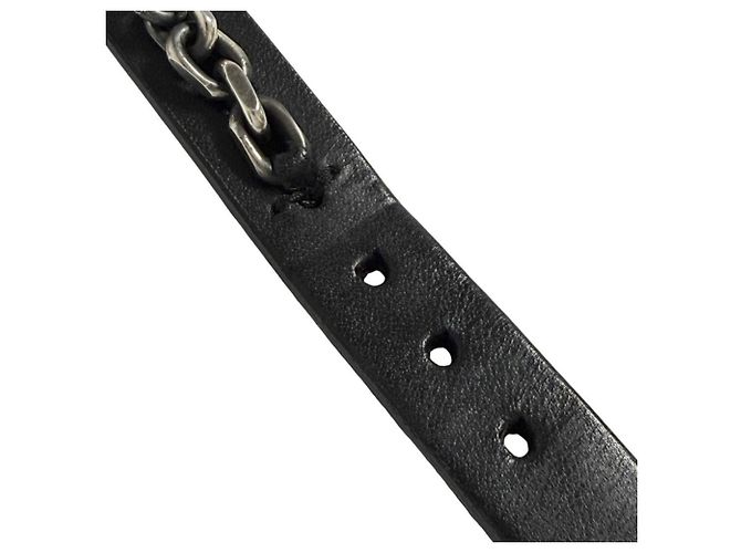Bracciale charm in pelle e argento 925 da uomo Bottega Veneta Nero - vista 6