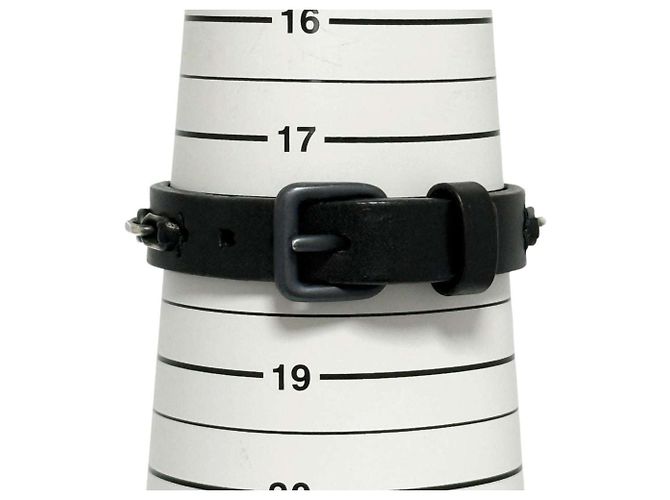 Bracciale charm in pelle e argento 925 da uomo Bottega Veneta Nero - vista 9