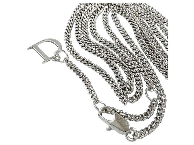Collana con pendente Guilloche Plate da uomo di Christian Dior Argento - vista 5