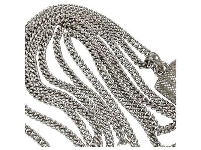 Collana con pendente Guilloche Plate da uomo di Christian Dior Argento - vista 6