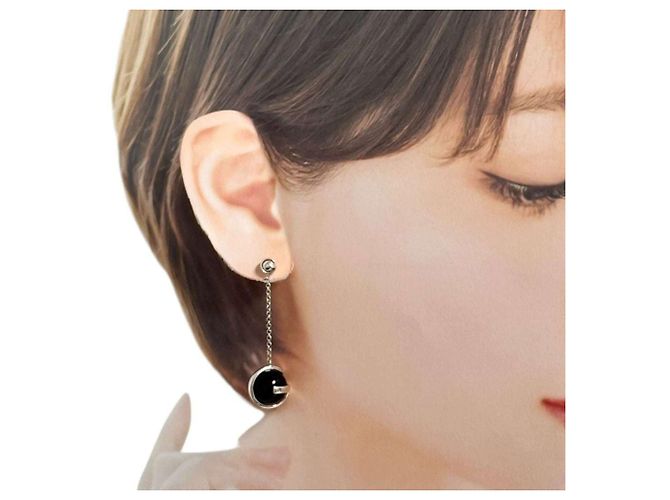 Orecchini a catena con palline da donna Gucci Nero Argento - vista 10