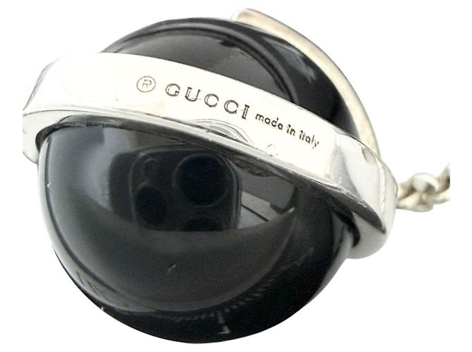 Orecchini a catena con palline da donna Gucci Nero Argento - vista 7