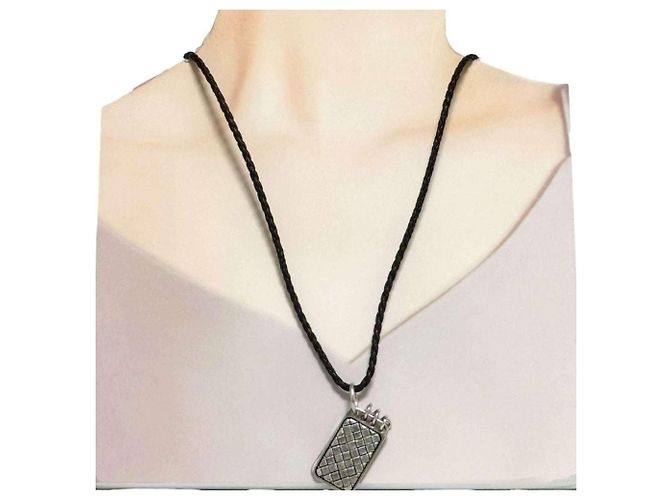 Collana con pendente a doppia placca da uomo Bottega Veneta - vista 10